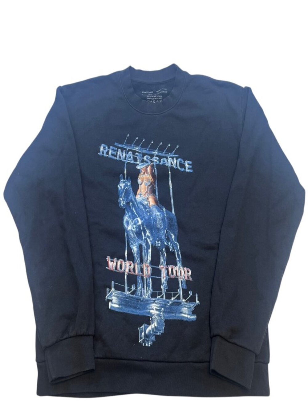 Renaissance Navy Blue World Tour Black Sweater N138-1